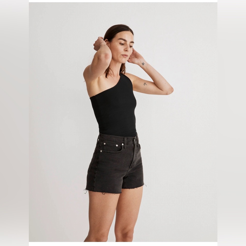 High-Rise Denim Shorts